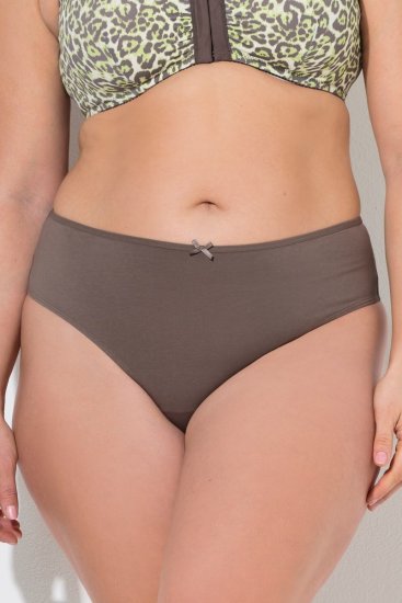 Ulla Popken 848826 Dyreprintede stringtrusser 3-pak Taupe - Trusser - 