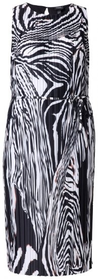 Ulla Popken 848948 Dyreprintet kjole Sort - Sommerkjoler - Sommerkjoler i store størrelser