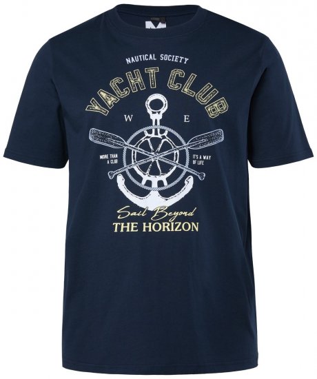 Men+ 958 T-shirt Yacht Club Mørkeblå - T-shirts - T-shirts i store størrelser - 2XL-14XL