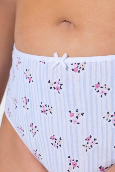 Ulla Popken 849098 Blomstrede trusser 5-pak Lyseblå - Trusser - 