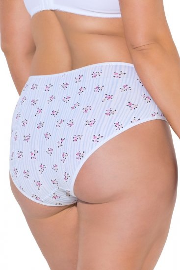 Ulla Popken 849098 Blomstrede trusser 5-pak Lyseblå - Trusser - 