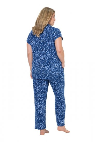 Ulla Popken 849144 Dyreprintet pyjamas Mørkeblå - Pyjama/Loungewear - 