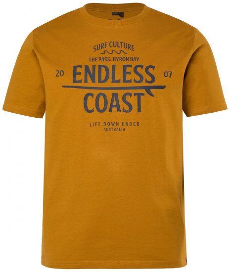 Men+ 448 T-shirt Endless Coast Lys hasselnød - T-shirts - T-shirts i store størrelser - 2XL-14XL