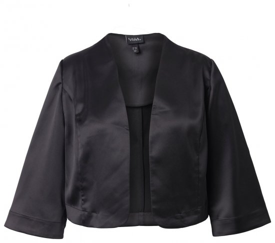 Ulla Popken 849457 Bolero Sort - Jakker - Dame jakker i store størrelser