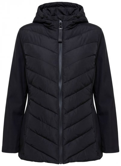 Ulla Popken 849472 Quiltet jakke Sort - Jakker - Dame jakker i store størrelser