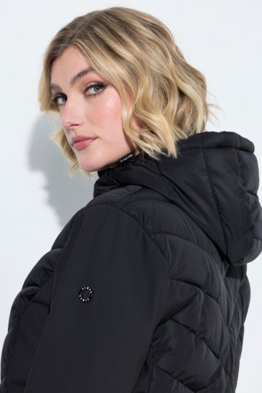 Ulla Popken 849472 Quiltet jakke Sort - Jakker - Dame jakker i store størrelser