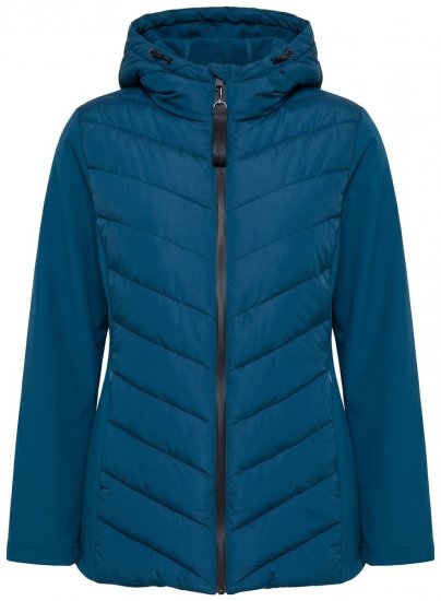 Ulla Popken 849472 Quiltet jakke Petrol - Jakker - Dame jakker i store størrelser