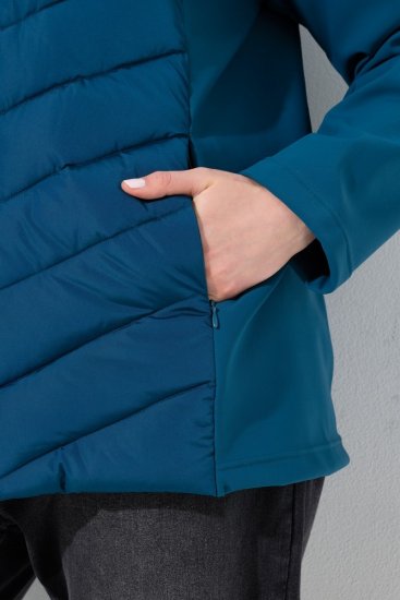Ulla Popken 849472 Quiltet jakke Petrol - Jakker - Dame jakker i store størrelser