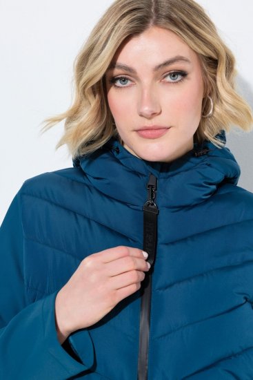 Ulla Popken 849472 Quiltet jakke Petrol - Jakker - Dame jakker i store størrelser