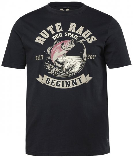 Men+ 547 T-shirt Rute Raus Sort - T-shirts - T-shirts i store størrelser - 2XL-14XL
