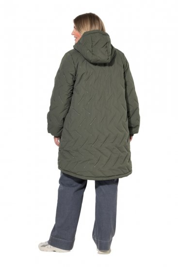 Ulla Popken 849552 Vatteret frakke Olivengrøn - Frakker - Frakker i store størrelser