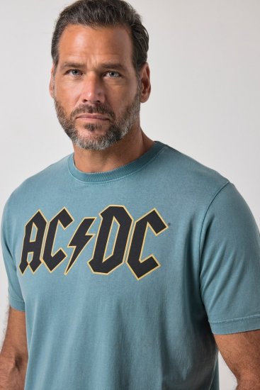 JP1880 849790 AC/DC Classic Logo T-shirt Turkisblå - Band T-shirts - Band T-shirts til mænd