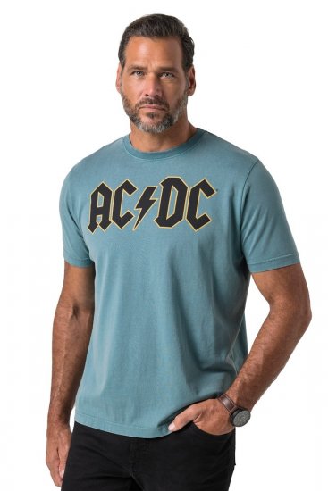 JP1880 849790 AC/DC Classic Logo T-shirt Turkisblå - Band T-shirts - Band T-shirts til mænd