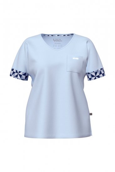 Ulla Popken 849850 Ternet pyjamas Lyseblå - Pyjama/Loungewear - 