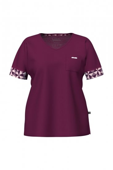 Ulla Popken 849850 Ternet pyjamas Bærrød - Pyjama/Loungewear - 