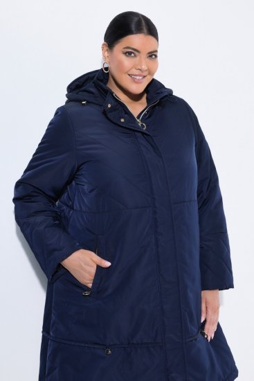 Ulla Popken 849908 Regnjakke Mørkeblå - Jakker - Dame jakker i store størrelser