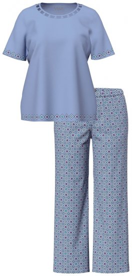 Ulla Popken 850045 Kortærmet pyjamas Lyseblå - Pyjama/Loungewear - 