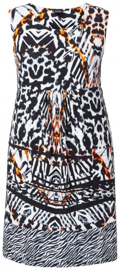 Ulla Popken 850175 Ærmeløs jerseykjole med lommer Sort - Sommerkjoler - Sommerkjoler i store størrelser