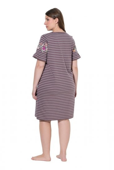 Ulla Popken 850401 Blomstret natkjole Brun - Natkjoler - 