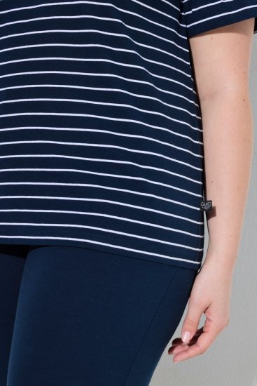 Ulla Popken 850403 Blomstret pyjamas Mørkeblå - Pyjama/Loungewear - 