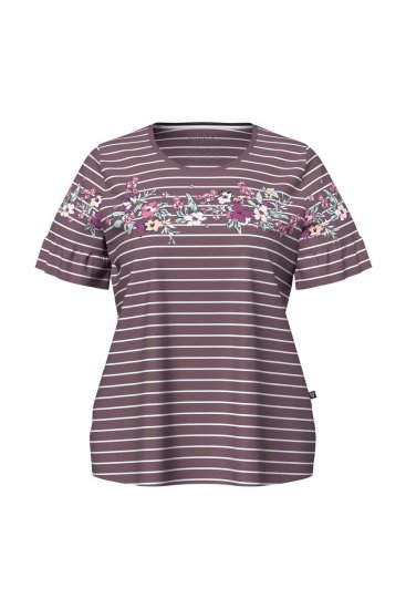 Ulla Popken 850403 Blomstret pyjamas Brun - Pyjama/Loungewear - 