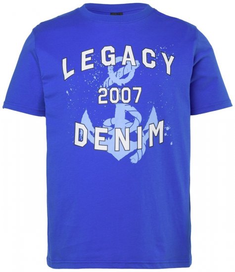 Men+ 440 T-shirt Legacy Denim Azurblå - T-shirts - T-shirts i store størrelser - 2XL-14XL