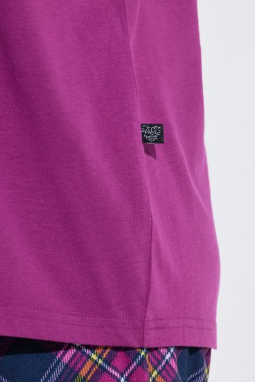 Ulla Popken 850864 Ternet 3-delt pyjamassæt Violet - Pyjama/Loungewear - 