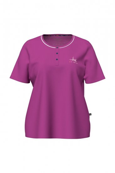 Ulla Popken 850864 Ternet 3-delt pyjamassæt Violet - Pyjama/Loungewear - 