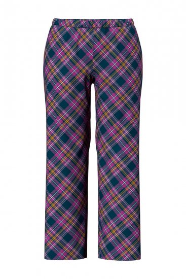 Ulla Popken 850864 Ternet 3-delt pyjamassæt Violet - Pyjama/Loungewear - 