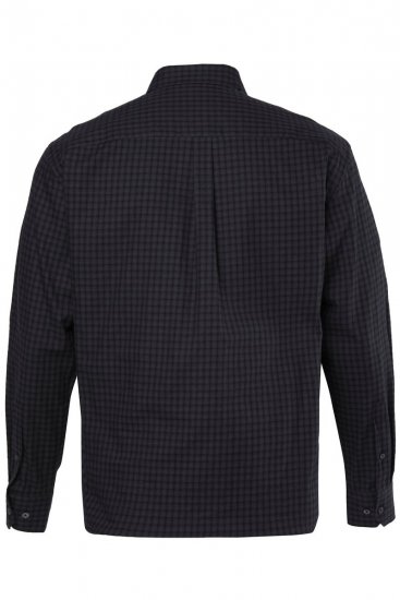 JP1880 850950 Langærmet ternet flonelsskjorte Sort TALL - TALL skjorter - TALL skjorter med ekstra længde