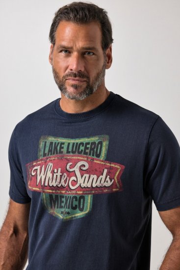 JP1880 850980 T-shirt med print i vintagelook Mørkeblå TALL - TALL T-shirts - Lange T-shirts Mænd