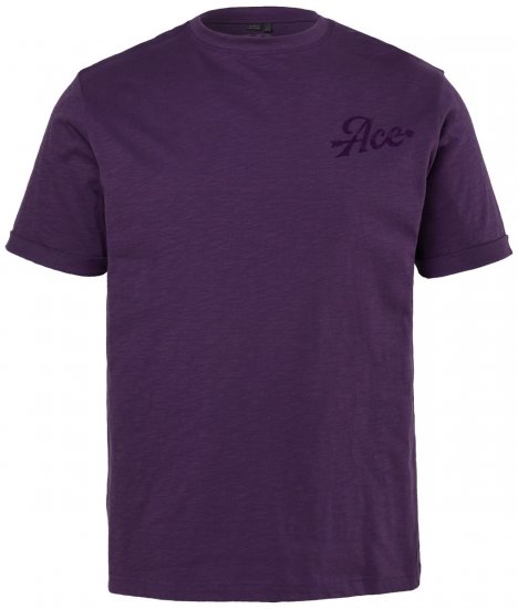 JP1880 850985 T-shirt med brystprint Mørklilla TALL - TALL T-shirts - Lange T-shirts Mænd