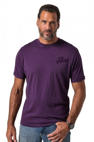 JP1880 850985 T-shirt med brystprint Mørklilla TALL - TALL T-shirts - Lange T-shirts Mænd