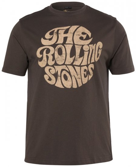JP1880 851001 Rolling Stones Retro Logo T-shirt Hasselnød TALL - TALL T-shirts - Lange T-shirts Mænd