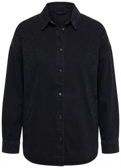 Ulla Popken 851036 Denimjakke Antracit - Jakker - Dame jakker i store størrelser