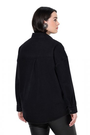 Ulla Popken 851036 Denimjakke Antracit - Jakker - Dame jakker i store størrelser