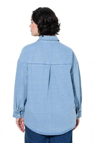 Ulla Popken 851036 Denimjakke Lyseblå - Jakker - Dame jakker i store størrelser