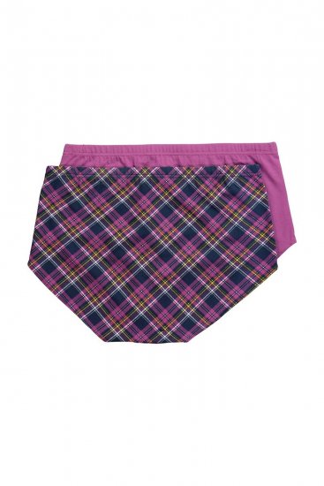 Ulla Popken 851071 Ternede trusser i økologisk bomuld 2-pak Violet - Trusser - 