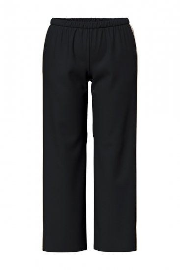 Ulla Popken 851245 Stribet pyjamas Sort - Pyjama/Loungewear - 
