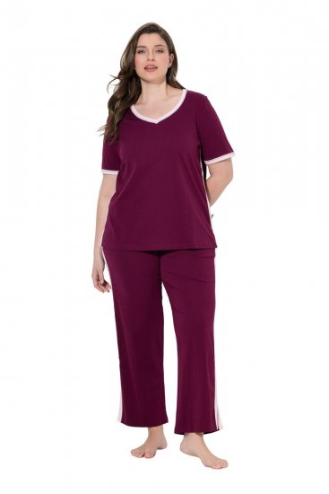 Ulla Popken 851245 Pyjamas Bærrød - Pyjama/Loungewear - 