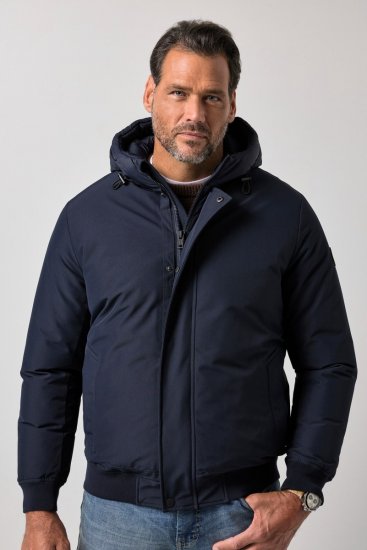 JP1880 851320 Jakke med hætte og varmt for Mørkeblå - Jakker - Jakker i store størrelser, 2XL- 12XL