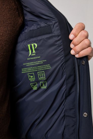 JP1880 851320 Jakke med hætte og varmt for Mørkeblå - Jakker - Jakker i store størrelser, 2XL- 12XL