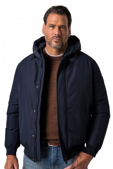 JP1880 851320 Jakke med hætte og varmt for Mørkeblå - Jakker - Jakker i store størrelser, 2XL- 12XL