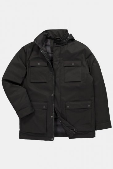 JP1880 851351 Funktionsjakke med hætte Sort - Jakker - Jakker i store størrelser, 2XL- 12XL