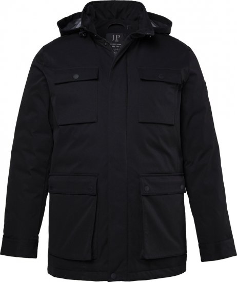 JP1880 851351 Funktionsjakke med hætte Sort - Jakker - Jakker i store størrelser, 2XL- 12XL