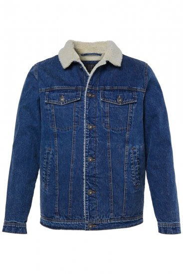 JP1880 851363 Denimjakke med teddyfor Denimblå - Jakker - Jakker i store størrelser, 2XL- 12XL