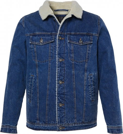 JP1880 851363 Denimjakke med teddyfor Denimblå - Jakker - Jakker i store størrelser, 2XL- 12XL