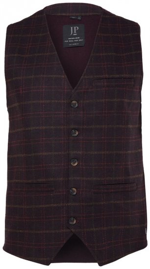 JP1880 851393 Ternet tweedvest Vinrød - Habitter og blazere - Habitter og jakkesæt i store størrelser
