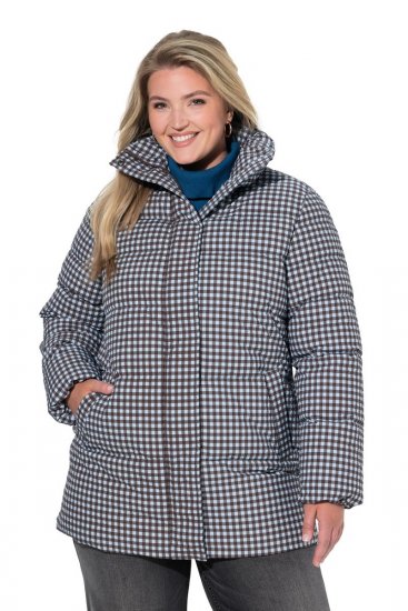 Ulla Popken 851438 HYPRAR quiltet jakke i A-facon Mørkegrøn - Jakker - Dame jakker i store størrelser
