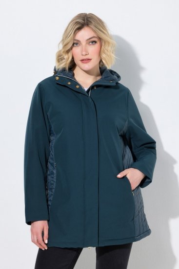 Ulla Popken 851459 Quiltet jakke Petrol - Jakker - Dame jakker i store størrelser
